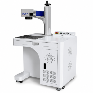 Desktop FRP fiber laser marking machine for permanent high-precision industrial marking on metal components.