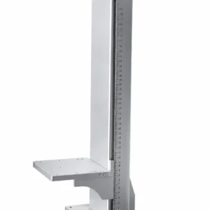 Manual aluminium axis column for laser marking machines with polished finish and stable height adjustment for industrial applications.